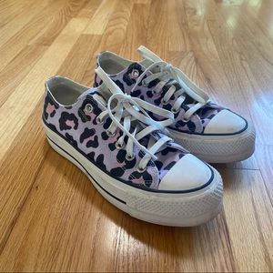 Leopard Print Low Top Converse